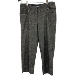 Womens White House Black Market Dress Capri Crop Tweed Pants Size 4 Stretch 2213